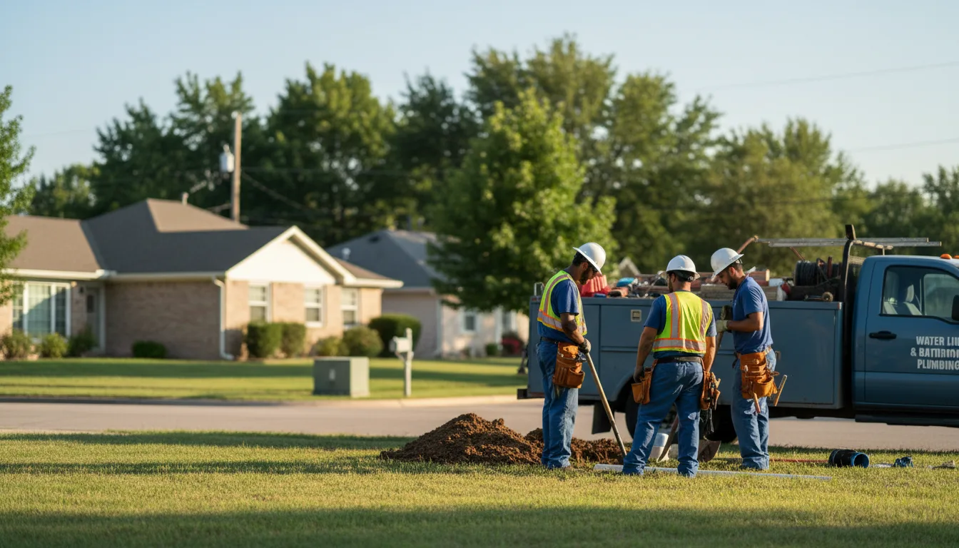 Residential water line and bathroom plumbing service in Geneseo, KS